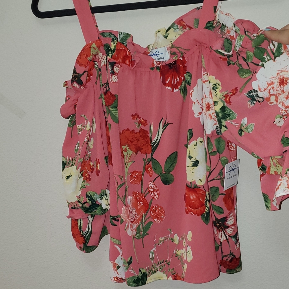 Floral Cold Shoulder Top